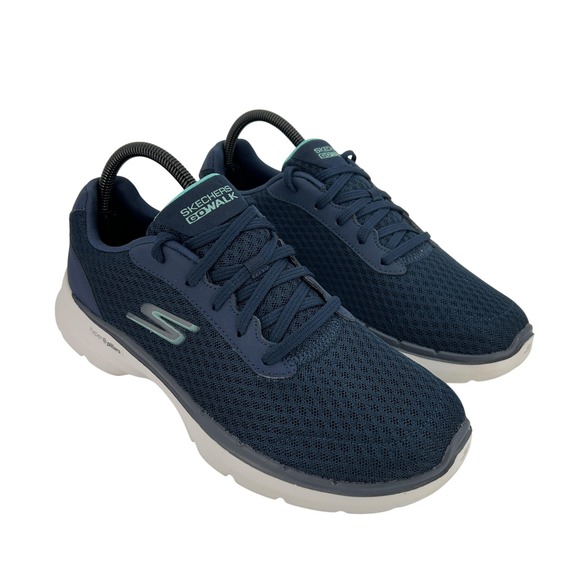 Skechers GOwalk Shoes Womens Size 10 Navy Air Cooled Goga Mat Sneakers - Picture 1 of 14